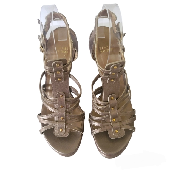 STUART WEITZMAN OPEN TOE PLATFORM HEELS SIZE 7 - Picture 1 of 10